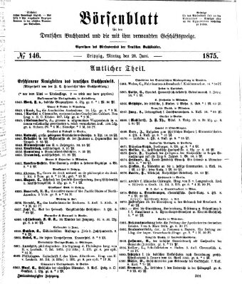 Börsenblatt für den deutschen Buchhandel Montag 28. Juni 1875