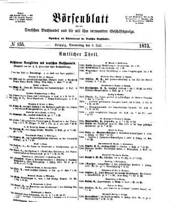 Börsenblatt für den deutschen Buchhandel Donnerstag 8. Juli 1875