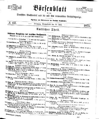 Börsenblatt für den deutschen Buchhandel Samstag 10. Juli 1875