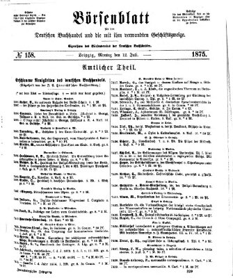 Börsenblatt für den deutschen Buchhandel Montag 12. Juli 1875