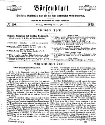 Börsenblatt für den deutschen Buchhandel Mittwoch 14. Juli 1875