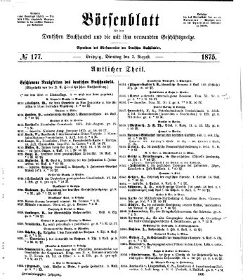 Börsenblatt für den deutschen Buchhandel Dienstag 3. August 1875