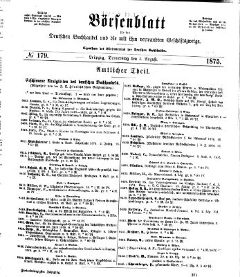 Börsenblatt für den deutschen Buchhandel Donnerstag 5. August 1875