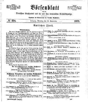 Börsenblatt für den deutschen Buchhandel Dienstag 28. September 1875