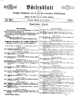 Börsenblatt für den deutschen Buchhandel Freitag 29. Oktober 1875