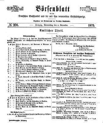 Börsenblatt für den deutschen Buchhandel Donnerstag 4. November 1875