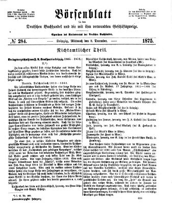 Börsenblatt für den deutschen Buchhandel Mittwoch 8. Dezember 1875