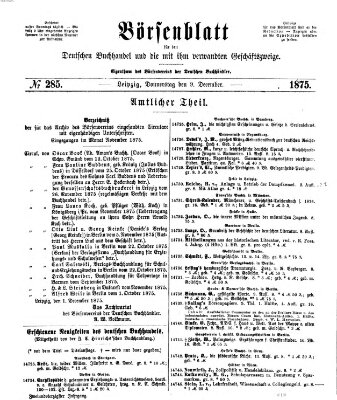 Börsenblatt für den deutschen Buchhandel Donnerstag 9. Dezember 1875