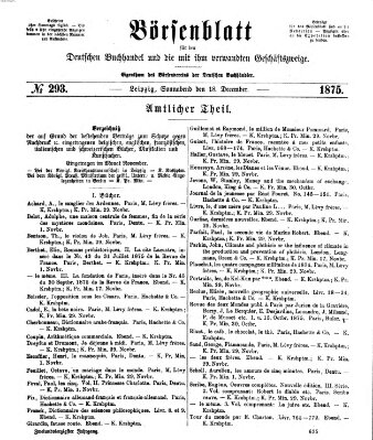 Börsenblatt für den deutschen Buchhandel Samstag 18. Dezember 1875