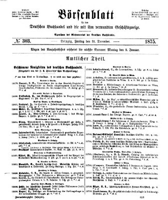 Börsenblatt für den deutschen Buchhandel Freitag 31. Dezember 1875