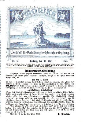 Katholische Schulzeitung (Bayerische Schulzeitung) Mittwoch 31. März 1875