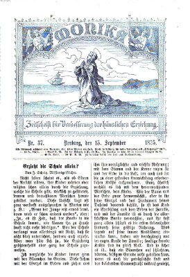 Katholische Schulzeitung (Bayerische Schulzeitung) Mittwoch 15. September 1875