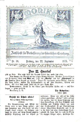 Katholische Schulzeitung (Bayerische Schulzeitung) Mittwoch 22. September 1875