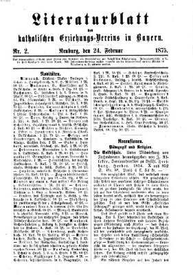 Katholische Schulzeitung (Bayerische Schulzeitung) Mittwoch 24. Februar 1875