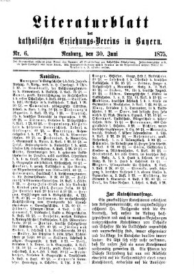 Katholische Schulzeitung (Bayerische Schulzeitung) Freitag 30. Juli 1875