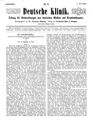 Deutsche Klinik Samstag 6. Februar 1875