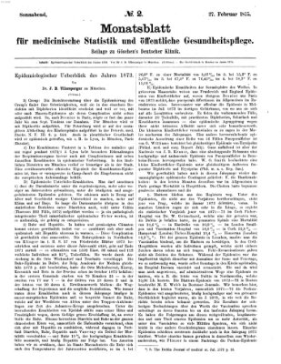 Deutsche Klinik Samstag 27. Februar 1875