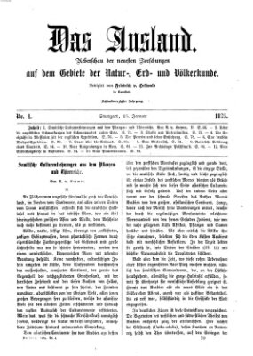 Das Ausland Montag 25. Januar 1875