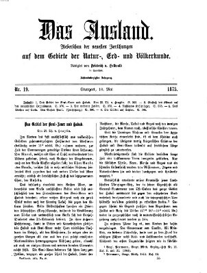 Das Ausland Montag 10. Mai 1875