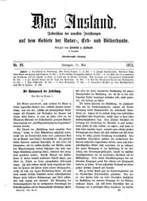 Das Ausland Montag 31. Mai 1875