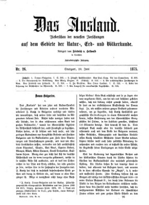 Das Ausland Montag 28. Juni 1875