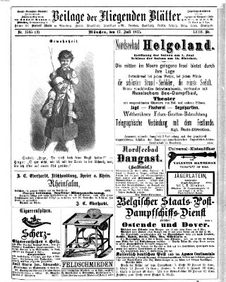 Fliegende Blätter Samstag 17. Juli 1875