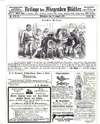 Fliegende Blätter Samstag 21. August 1875