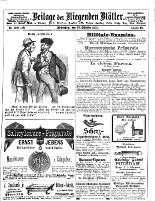 Fliegende Blätter Samstag 30. Oktober 1875