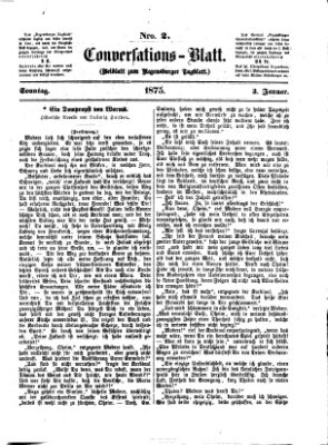 Regensburger Conversations-Blatt (Regensburger Tagblatt) Sonntag 3. Januar 1875