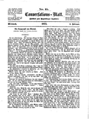 Regensburger Conversations-Blatt (Regensburger Tagblatt) Mittwoch 3. Februar 1875