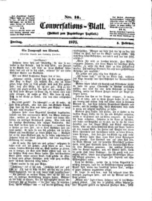 Regensburger Conversations-Blatt (Regensburger Tagblatt) Freitag 5. Februar 1875