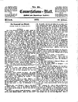 Regensburger Conversations-Blatt (Regensburger Tagblatt) Mittwoch 10. Februar 1875