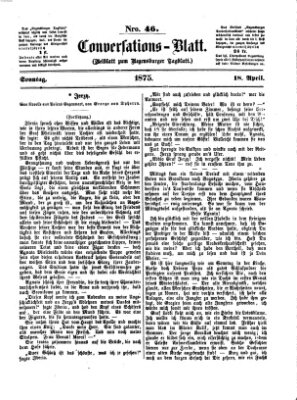 Regensburger Conversations-Blatt (Regensburger Tagblatt) Sonntag 18. April 1875