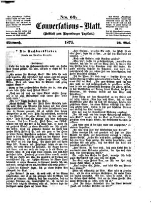 Regensburger Conversations-Blatt (Regensburger Tagblatt) Mittwoch 26. Mai 1875