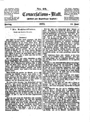 Regensburger Conversations-Blatt (Regensburger Tagblatt) Freitag 11. Juni 1875