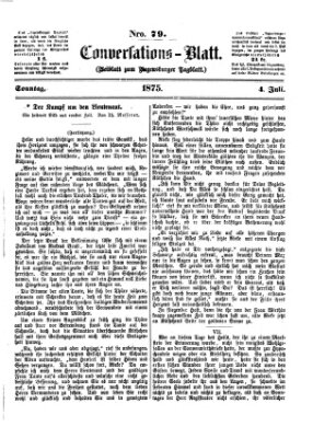 Regensburger Conversations-Blatt (Regensburger Tagblatt) Sonntag 4. Juli 1875