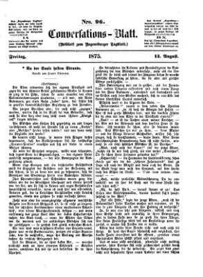 Regensburger Conversations-Blatt (Regensburger Tagblatt) Freitag 13. August 1875