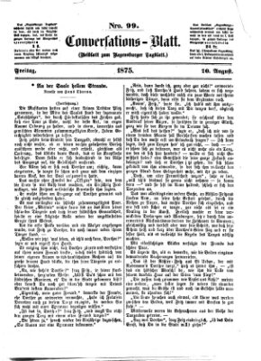 Regensburger Conversations-Blatt (Regensburger Tagblatt) Freitag 20. August 1875