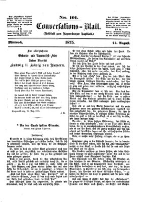 Regensburger Conversations-Blatt (Regensburger Tagblatt) Mittwoch 25. August 1875