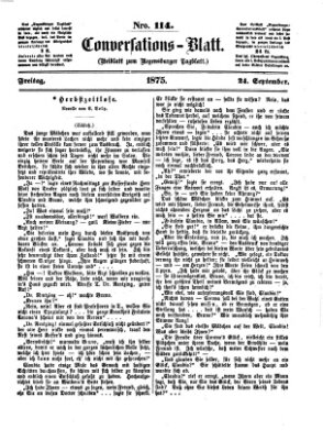 Regensburger Conversations-Blatt (Regensburger Tagblatt) Freitag 24. September 1875