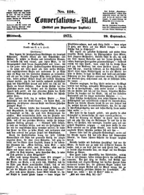 Regensburger Conversations-Blatt (Regensburger Tagblatt) Mittwoch 29. September 1875