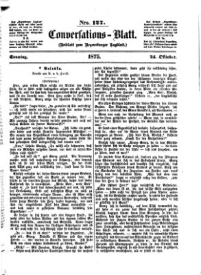 Regensburger Conversations-Blatt (Regensburger Tagblatt) Sonntag 24. Oktober 1875