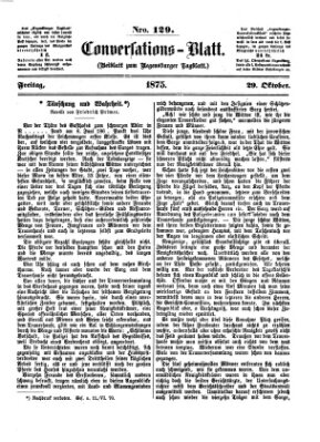 Regensburger Conversations-Blatt (Regensburger Tagblatt) Freitag 29. Oktober 1875