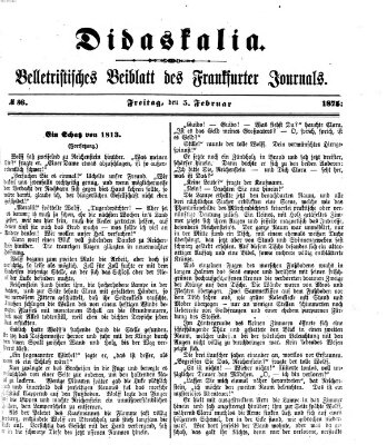 Didaskalia Freitag 5. Februar 1875