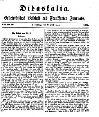 Didaskalia Dienstag 9. Februar 1875