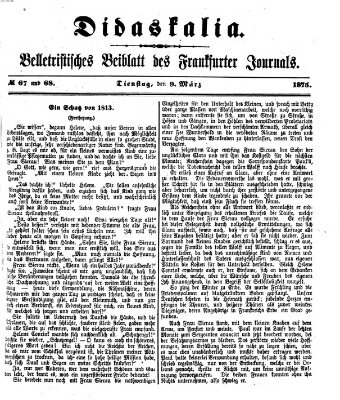 Didaskalia Dienstag 9. März 1875