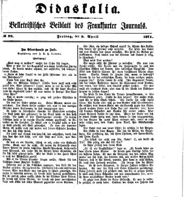 Didaskalia Freitag 9. April 1875