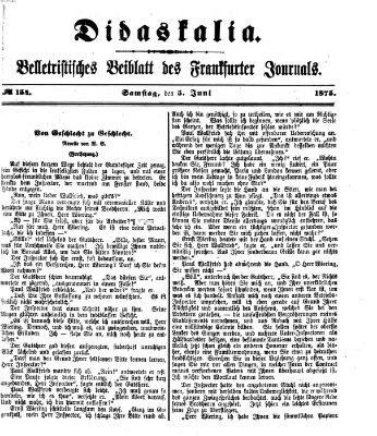 Didaskalia Samstag 5. Juni 1875