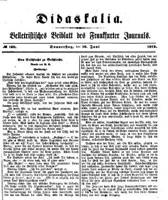 Didaskalia Donnerstag 10. Juni 1875