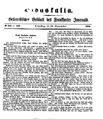 Didaskalia Dienstag 23. November 1875